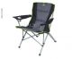 Folding chair Salvador, upholstered, anthracite / black / lime  Straight seat for high seating comfort