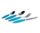 Camping Cutlery Set Turquoise, 16 Pcs, PLUS FREE Cutlery Tray